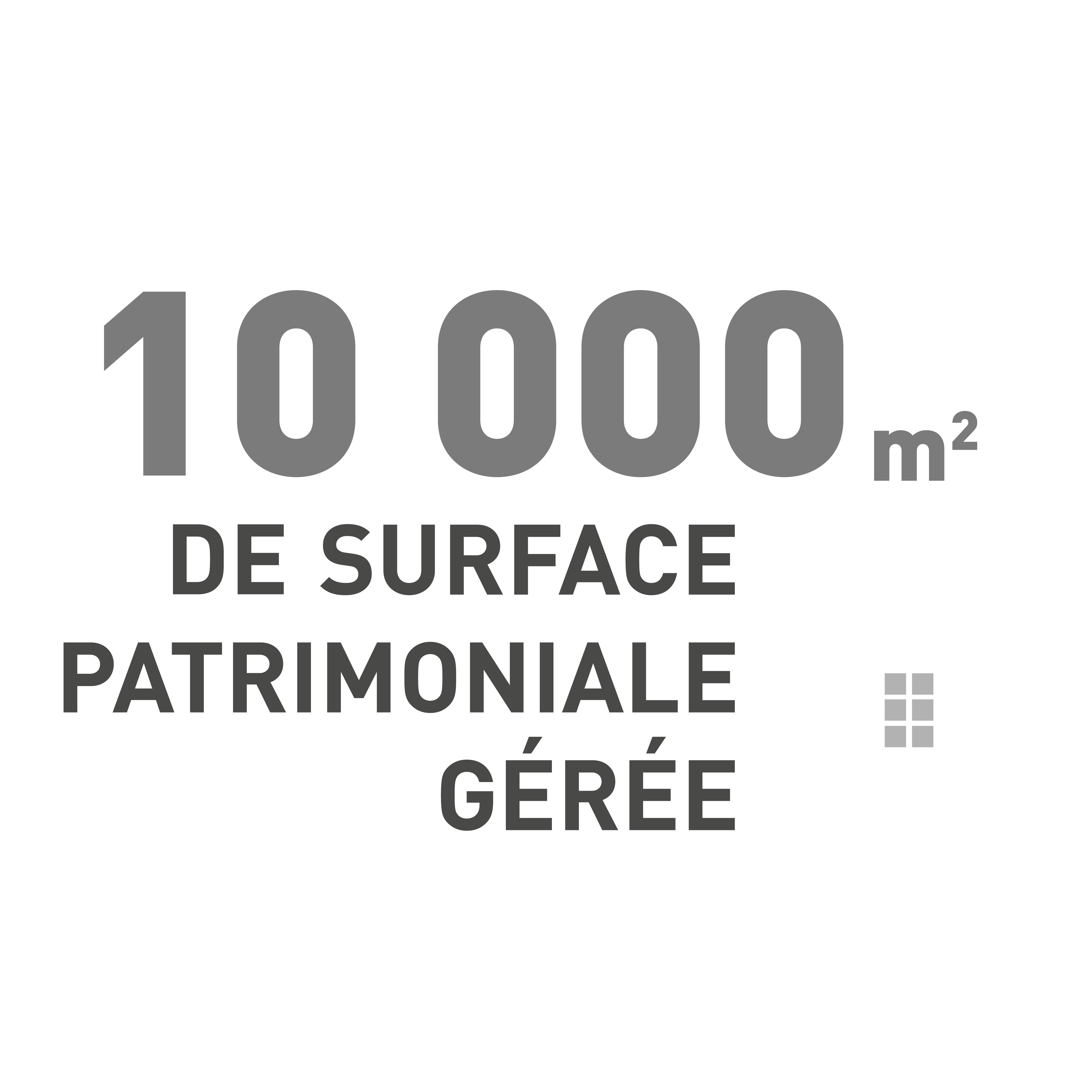 Immo - Surface patrimoniale gérée